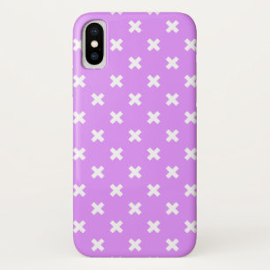 Witte kruisstiften op lila Case-Mate iPhone case