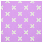 Witte kruisstiften op lila stof (Swatch)