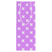 Witte kruisstiften op lila wijn cadeautas (Achterkant)