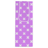 Witte kruisstiften op lila wijn cadeautas (Voorkant)