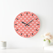 Witte kruisstiften op perziken grote klok (Huis)