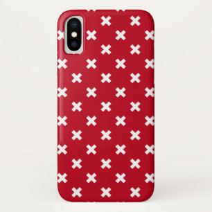 Witte kruisstiften op rood Case-Mate iPhone case