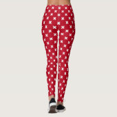 Witte kruisstiften op rood leggings (Achterkant)