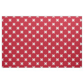 Witte kruisstiften op rood stof (Fat Quarter)