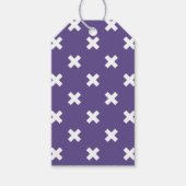 Witte kruisstiften op ultraviolet cadeaulabel (Voorkant)