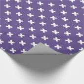 Witte kruisstiften op ultraviolet cadeaupapier (Hoek)