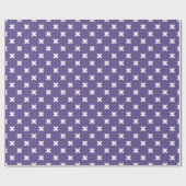 Witte kruisstiften op ultraviolet cadeaupapier (Vlak)