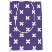 Witte kruisstiften op ultraviolet medium cadeauzakje (Voorkant)