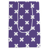 Witte kruisstiften op ultraviolet medium cadeauzakje (Achterkant)