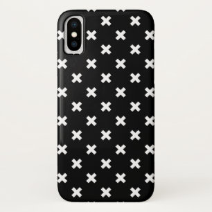 Witte kruisstiften op zwart Case-Mate iPhone case