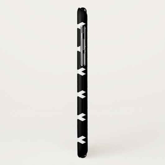 Witte kruisstiften op zwart Case-Mate iPhone case (Achterkant/links)