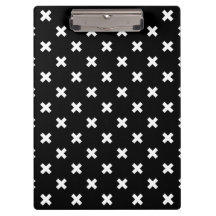 Witte kruisstiften op zwart