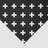 Witte kruisstiften op zwart tissuepapier (Detail)