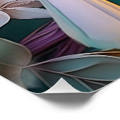 Witte Kuif Teal Wing Jay Fantasie Vogel Perfect Poster (Hoek)
