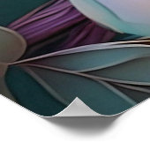 Witte Kuif Teal Wing Jay Fantasie Vogel Poster (Hoek)