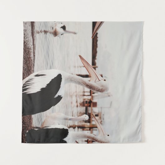 WITTE KUNDE OP HET WATERLICHAAM TIJDENS DE DAG WANDKLEED (Voorkant (horizontaal))