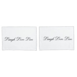 Witte kussen Hoesjes met lachen liefde live Kussensloop