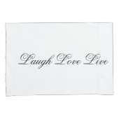 Witte kussen Hoesjes met lachen liefde live Kussensloop (Voorkant-Rechts)