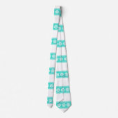 Witte Kustblauwe Helm Stripe Nautisch Stropdas (Achterkant)