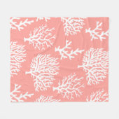 Witte Kustkoraal Zee en micro-Stippen Fleece Deken (Voorkant (Horizontaal))