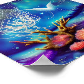 Witte kwal in de zee poster (Hoek)