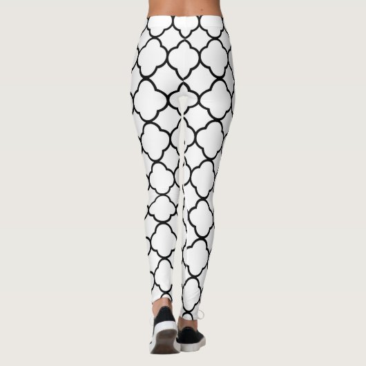 Witte kwartfoil leggings (Achterkant)