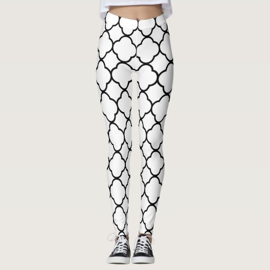 Witte kwartfoil leggings (Voorkant)