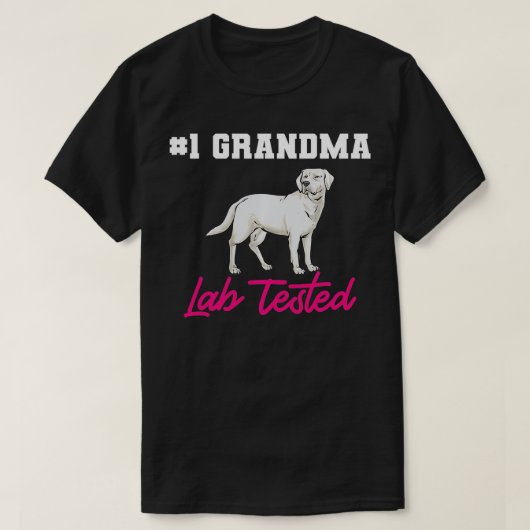 Witte Lab oma lab getest witte labrador retrie T-shirt (Design voorkant)