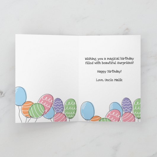 Witte labradoodle hond Happy Birthday Kaart (Binnen)