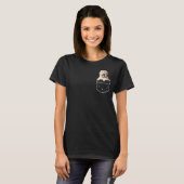 Witte labradoodle in pakette labradoodle Dog T-shirt (Voorkant volledig)