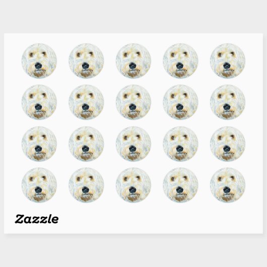 Witte Labradoodle Maggie Stickers (Vel)