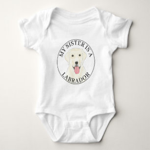 Witte Labrador Hond Grote Zus Romper