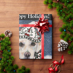 WITTE LABRADOR RETRIEVER  CADEAUPAPIER