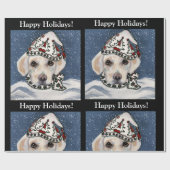 WITTE LABRADOR RETRIEVER  CADEAUPAPIER (Vlak)