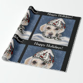WITTE LABRADOR RETRIEVER  CADEAUPAPIER (Uitgerold)