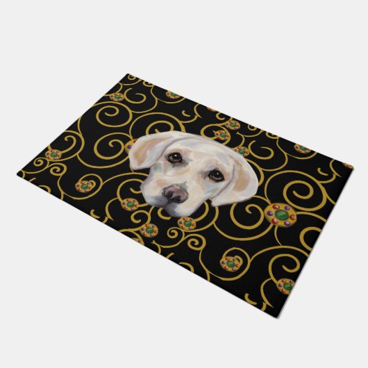 Witte Labrador Retriever Deurmat (Schuin)
