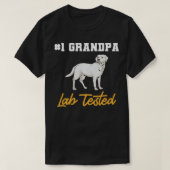 Witte Labrador retriever opa wit lab getest T-shirt (Design voorkant)