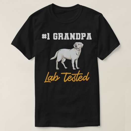Witte Labrador retriever opa wit lab getest T-shirt (Design voorkant)