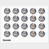 WITTE LABRADOR RETRIEVER RONDE STICKER (Vel)