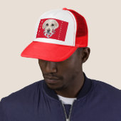 Witte Labrador Retriever Trucker Pet (In situ)