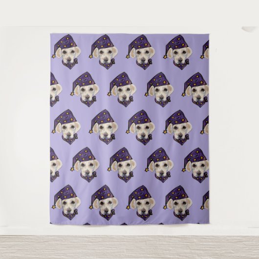 Witte Labrador Retriever Wandkleed (Voorkant)