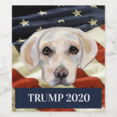 Witte Labrador Retriever Wijn Etiket (Enkel label)