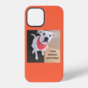 Witte Labradormengeling Puppy Hond Thanksgiving Ca iPhone 12 Hoesje