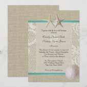  Witte Lace Oceaan Romance Kaart (Voorkant / Achterkant)