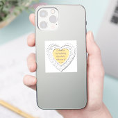 Witte Laced Heart Lijst Valentijnsdag Sticker (Telefoon)