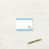 Witte Lachende Cartoon Maltezer Puppeteekening Post-it® Notes (Op bureau)
