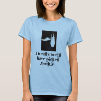 Witte lafers, ik had Duckie helemaal uitgekozen. T-shirt