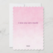 Witte Lama Grote Roze Cupcake Valentijns Sweet  Feestdagenkaart (Achterkant)