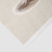 Witte lama met rode bloemglazen Decoupage Tissuepapier (Detail)