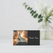 Witte Land Kerk Religieus Visitekaartje (Staand voorkant)